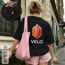 New Spring/Summer Arrival For Women: Elegant And Comfortable White Cotton Oversized T-Shirt With Ellesse Logo, Versatile For A Casual Urban Style - 黑色6 - 查看 1