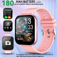 New Smart Watch For Men And Women With 1.83-Inch Full Touch HD Screen, Supports Wireless Calling, SMS Notification, Alarm, Multiple Sports Modes, Remote Camera, Music Playback And More. Compatible With IOS And Android Smartphones. Perfect As A Gift For Valentine's Day, Easter, Mother's Day, Father's Day, Halloween, Thanksgiving And Christmas. - Multicolor - View 19