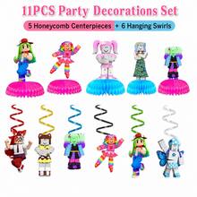 Roblox 11pcs Girls Cartoon Cake Decorations Set, Multicolor Honeycomb Shaped Cake Decor For Family Gathering, Birthday Party, Games, Gifts, Wedding Cake, Graduation Party, Banquet, Honeycomb Decor - Roblo Girl Combination C - View 5