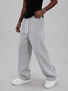 3pcs Men's Sports Casual Long Pants, Loose Straight Leg Design, Suitable For Casual Outdoor, Commute Wear, Spring/Autumn Heavyweight Sweatpants Fall - Multicolor - View 4