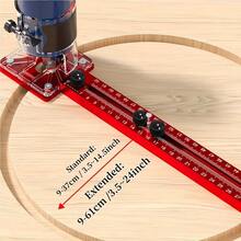 3-In-1 Multifunctional Aluminum Woodworking Carving Machine Desktop Clamp, With Adjustable Slot Bracket, Base And Guide Rail, Precision Circular Cutting And Milling Tool, Suitable For DIY Woodworking Projects - A - View 4