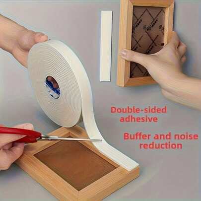 Cinta de espuma blanca de doble cara - Adhesión fuerte, removible sin residuos, cinta de esponja adecuada para pósteres, fotos, paneles de pared, marcos de cuadros, manualidades DIY y decoración - Compatible con paredes, puertas, suelos, azulejos