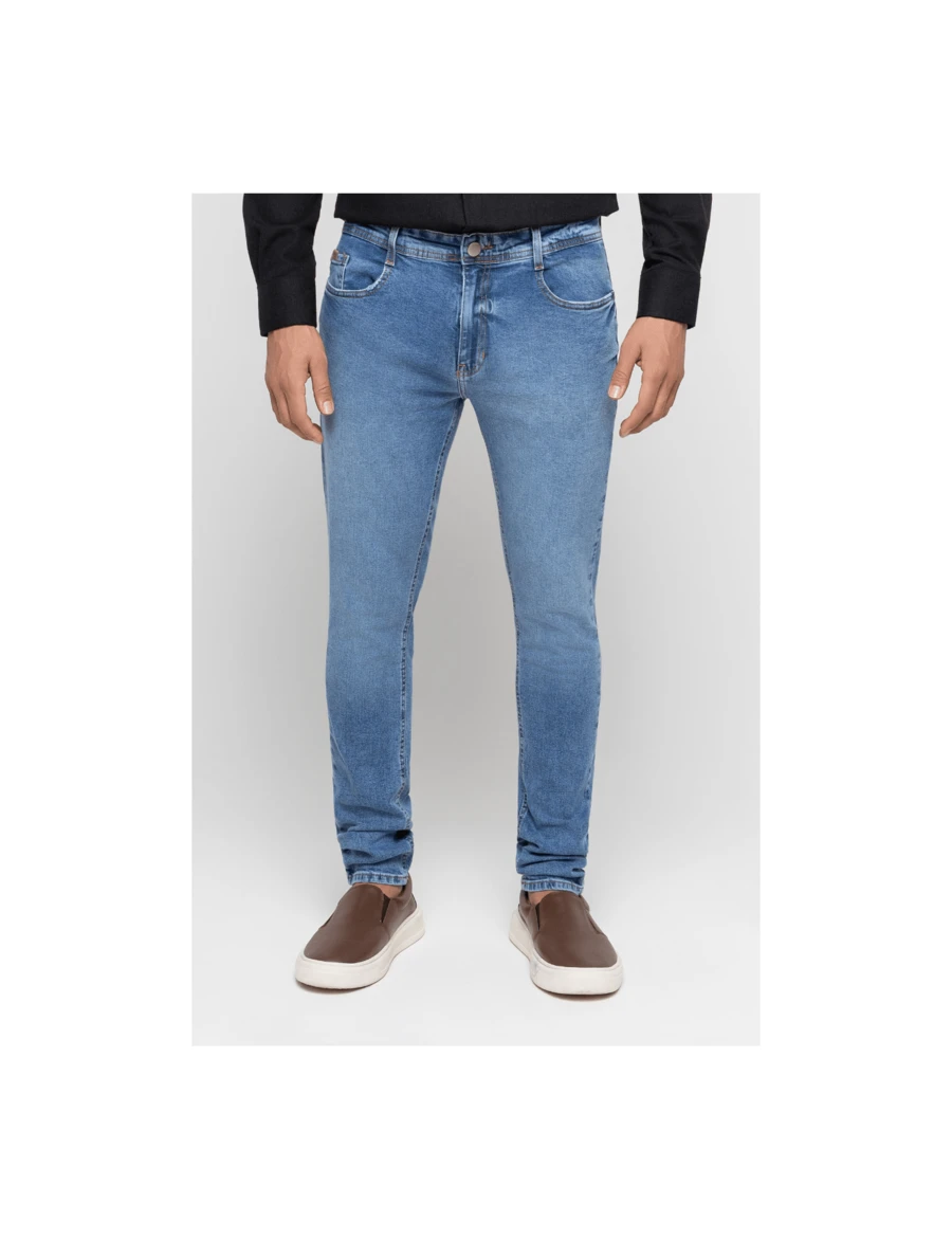 Calça Jeans Masculina Otavio Skinny Doct - Azul cadete - Visão 1