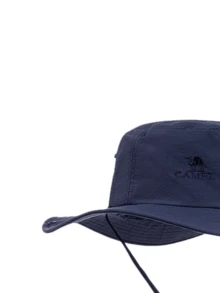 CAMEL CROWN 新款夏季防紫外線水桶帽，中性遮陽帽，丹寧戶外帽，適合登山，男女通用 - 藏蓝色 - 查看 2