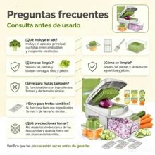 Herramienta Cortadora Manual Anti-Cortes con 8 Cuchillas, Corta Cebolla, Papa y Zanahoria en Segundos,Desmontable y fácil de limpiar, ideal para ensaladas y guisos. - Cortador de verduras 16 en 1 - Ver 5