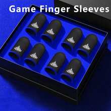 Gaming Finger Sleeves For All Mobile Games, Anti-Sweat Anti-Slip, Lightweight Breathable, Superconductive Fiber Material, With Crown Logo - Multicolor - View 3