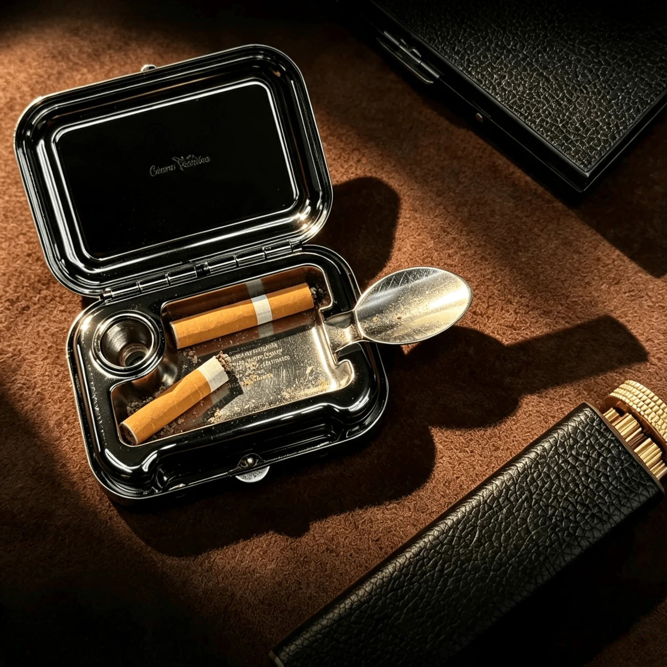 Vintage Carved Embossed Metal Portable Ashtray With Keychain, Can Be Hung On Backpack, Sealed Leak-Proof Odorless Pocket Mini Ashtray, Smooth Flip Lid Durable Container, Suitable For Car, Camping, Outdoor Travel, Daily Use, 4 Pattern Options