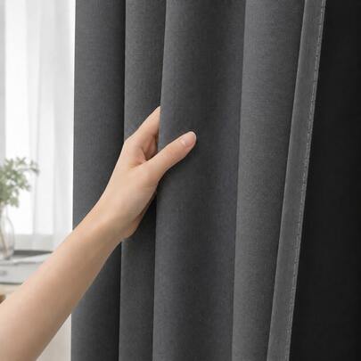 Cortinas Blackout 100% Opaco 137x230cm Bloqueo de Luz y Ruido para Habitación Decorativo y Práctico con Ojales para Instalación Fácil