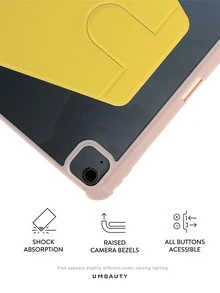 UMBAUTY 360° Rotatable Book-Style Protective Case, Yellow Background Starry Sky Leather Flip Cover, Suitable For Valentine's Day, Easter, St. Patrick's Day, Independence Day, Back To School, Halloween, Thanksgiving, Christmas, New Year, Holiday Gifts, Compatible With IPad Mini 6/7, Air 2/3/4/5/11/13" (M2/M3 2024-2025) - Multicolor - View 4