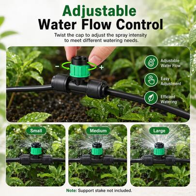 Push In Drip Irrigation Emitter Suitable For 1/4 Inch Pipes, Adjustable 360 Degree Vortex Drip Emitter For Irrigation Drip Irrigation, Rotating Drip Sprinkler Head For Precise Irrigation, Suitable For Garden Irrigation Systems