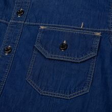Camisa Jeans Infantil/Juvenil Masculina Manga Longa Estilosa 10 ao 16 - Azul Premium - Visão 7