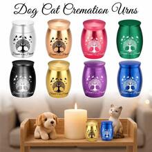 Mini Pet Cremation Urn Box, 40X30mm Waterproof Dustproof Storage Container For Dog Cat Ashes, Teeth Hair Organizer Pet Memorial Keepsake - Multicolor - View 4