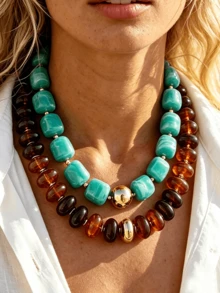 Mint Green + Brown