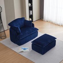 مرتبة سرير أريكة - أزرق + فلانيل + مقعد واحد + إسفنج - مشاهدة 6