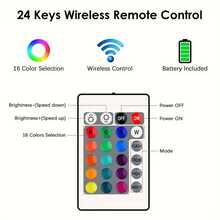 16.4FT RGB LED Strip Light, USB Powered TV Backlight With 24‑Key IR Remote, Color Changing Self‑Adhesive Light For TV, Sofa, Wall, Bedroom Home Decoration - 24K-3535 - View 4
