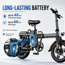 Dult Electric Bicycle, 500W Motor, 48V 15Ah Battery, 14-Inch Thick Tires, Top Speed Of 28 Miles Per Hour, Range Of 28 Miles, All-Terrain Electric Bicycle. - 加 - 查看 2