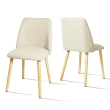 Goeurvant Modern Ergonomic Dining Chair With Curved Backrest - Set Of 2 / Set Of 4 / Set Of 6 - Apricot - View 12