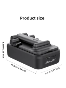 ZEALOT Z7 10W 無線喇叭，具備 RGB 彩燈效果，相容 SD 卡/USB/AUX 介面，支援免持通話，適合戶外活動、舞會、家庭聚會與海灘派對 - 黑色 - 查看 3