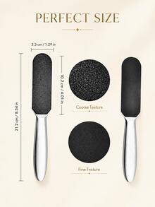 10Pcs Replacement Sandpaper Pads + 1 Stainless Steel Foot File, Exfoliating Callus Remover, Pedicure Foot Rasp With Detachable Refill Pads, Dead Skin & Hard Skin Remover For Cracked Heels, Professional Foot Care Tool, Home Salon - Multicolor - View 8
