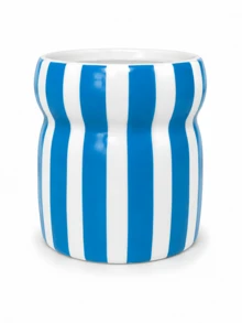 1pc Striped Multi-Function Storage Cup, Large Capacity Toothbrush, Toothpaste, Makeup Brush And Cosmetic Organizer, Suitable For Bathroom Vanity, Dressing Table And Desktop Storage - 1PC - View 12