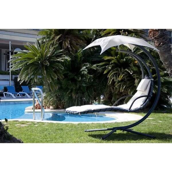 SoBuy Sun Lounger Hammock Hanging Chair Hanging Bed Armchair Garden And Terrace Swing OGS16