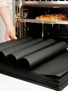 4/2/1pc Oven Liner Set, Easy Clean Oven/Stove Bottom Protection Mat, Non-Stick Heat Resistant Baking Mat, Suitable For Home And Outdoor Camping BBQ Scenarios. The Product Is Made Of Thickened Durable Material, Combining Oven Liner, Stove Protection Mat, BBQ Mat, Microwave Mat And Other Multiple Functions, Making It A Kitchen Essential. The Product Design Is Simple And Practical, Easy To Clean, And Suitable As A Mother's Day Gift, Halloween Gift, Christmas Gift And Other Holiday Gift Options. - Multicolor - View 2