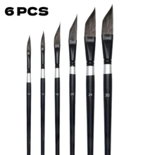 Dom Delfim 6-Piece Paint Brush Set, Ergonomic Design For Comfortable Grip, Multi-Purpose Brushes For Watercolor, Acrylic, Gouache And Oil Painting, Holiday Christmas Stocking Stuffer Gift, Suitable For Artists, Adults And Teens - H - View 11