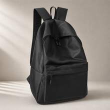 Black Lightweight Fitness Backpack, Large Capacity With Compartment Storage For Personal Items, Simple And Versatile Style, Suitable For Fitness, Commuting, Short Trips And More - Black - View 3