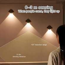 1/3pcs Battery Powered LED Stingray Shaped Wall Light, Warm/White Dual Color Self-Adhesive Wall Lamp, 3 Modes, Auto-Sensing Night Light, Bedside Socket Light, Suitable For Hallway And Bathroom, Home Wall Lighting Decor, Halloween Gift - Multicolor - View 12