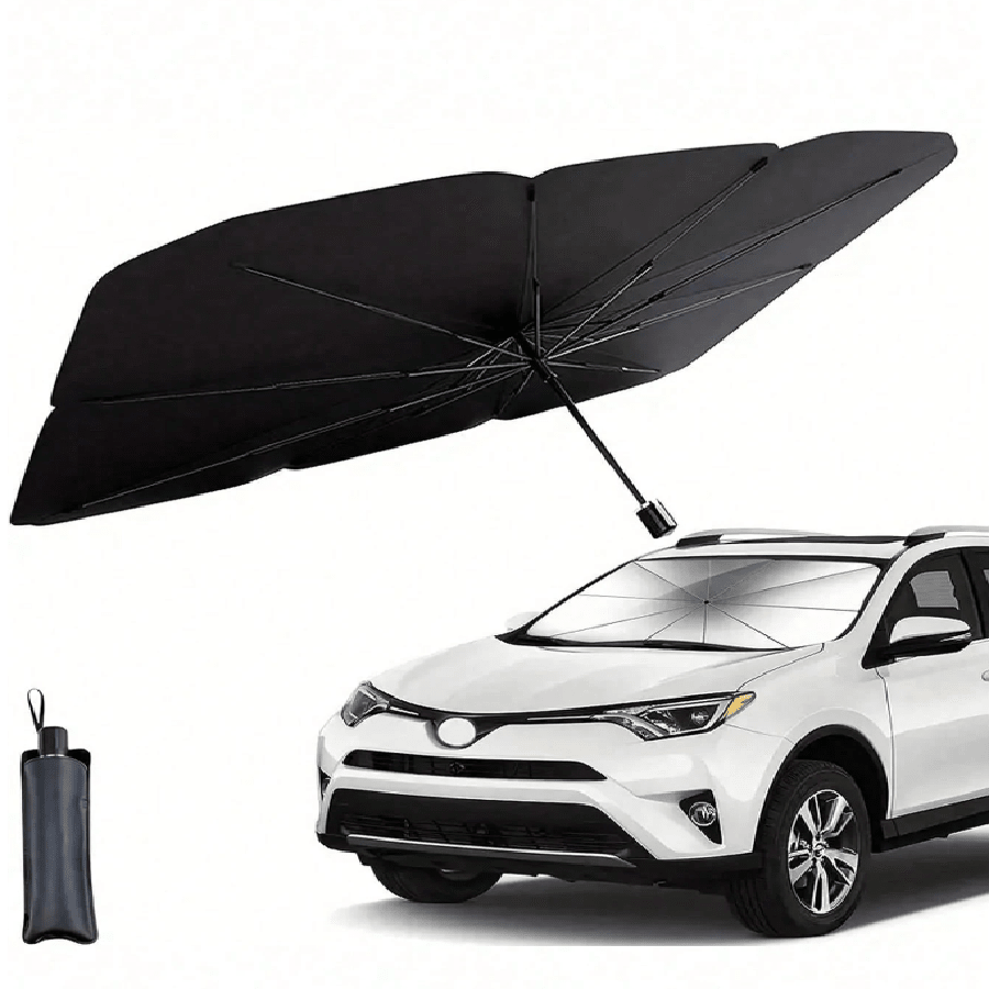 1pc Portable Car Front Windshield Sun Shade Umbrella, Summer Car Sun Protection Heat Insulation Umbrella, Foldable Car Window Sunshade, Sun Shield, Easy Installation, Foldable Storage, Say Goodbye To Car Interior Sun Exposure, Protect Interior From Aging, Suitable For Small Cars, SUV And Various Car Models, Summer Car Sun Protection Heat Insulation Sunshade, Sun Umbrella, Sun Curtain