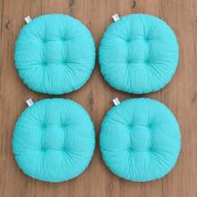 Made In Turkey 38cm Round Tufted Chair Cushion, Soft Thick Seat Pad, Available In 2PCS & 4PCS Sets For Dining Chairs, Kitchen, Floor & Home Decor - Cadet Blue - View 7