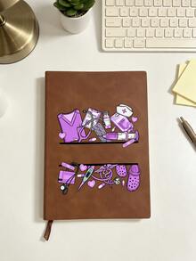 1pc Nurse Theme PU Leather Notebook | Exclusive Notebook For Healthcare Workers | Highly Attractive Planner For Students - Multicolor - View 12