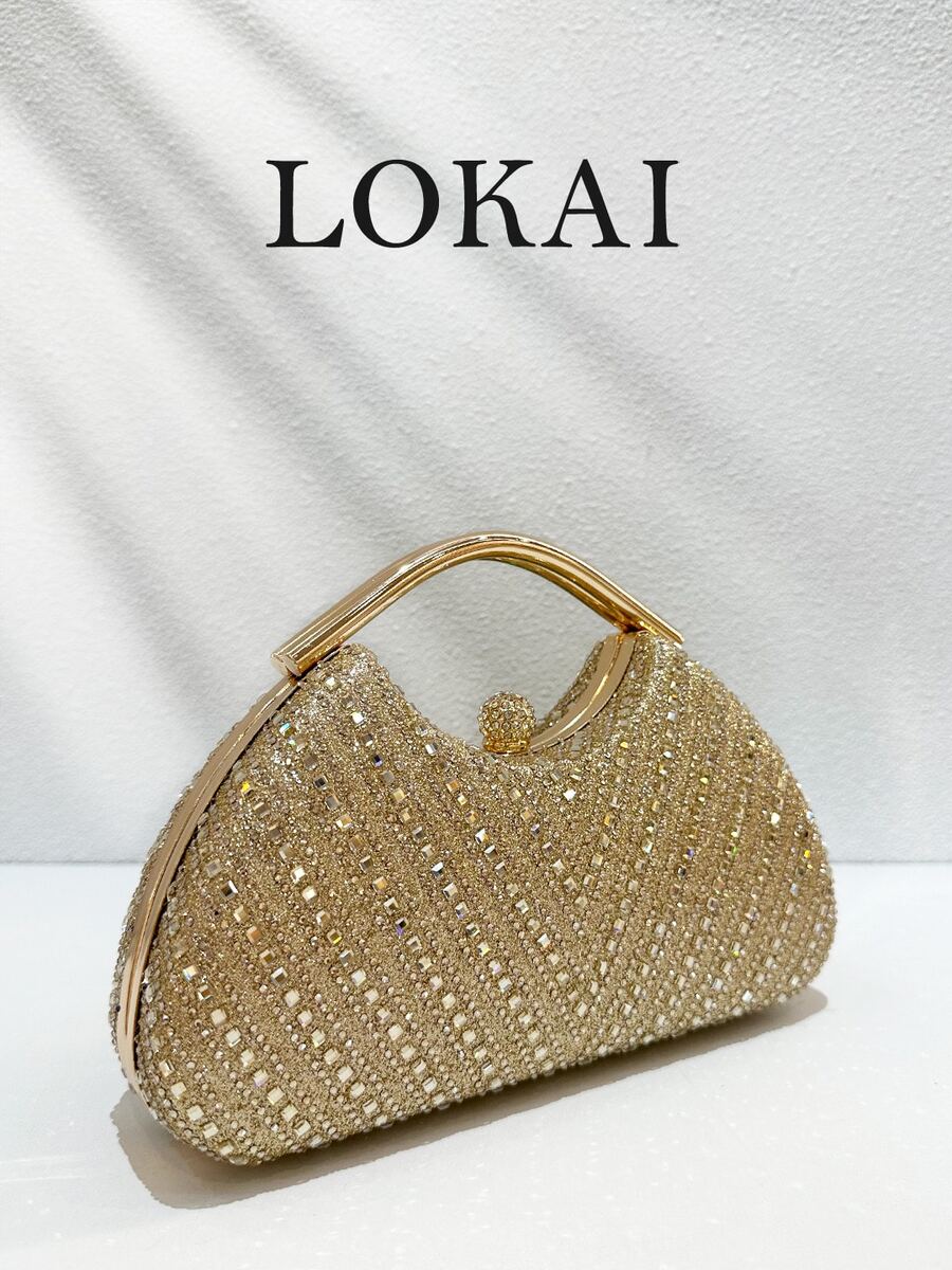 1 Peça Bolsa de Noite de Luxo Feminina com Diamante Dourado, Bolsa de Mão Totalmente com Strass de Alta Densidade, Adequada para Casamentos, Festas, Bailes de Formatura, Eventos de Alto Padrão e Mais - Multicolorido - Visão 1