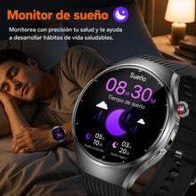 JIDITECH Reloj inteligente de alta gama con luz LED - Pantalla de zafiro de 1.53 pulgadas - Caja de titanio - Incluye 3 correas de diferentes estilos - Decenas de modos deportivos - Cientos de esferas digitales para elegir - El regalo ideal para cumpleaños y celebraciones. - PLATA-D - Ver 6