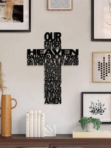 mama look 1pc, Multi-Style, Black Home Decor Wall Sticker, Line Plant/Study Element/Cross, PVC Self-Adhesive Removable, Suitable For Bedroom, Living Room, Study, Dining Room, Bathroom, Home Wall Decoration, Room Decoration, Etc. - Multiple Styles - View 12
