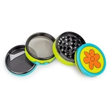 New Fresh Floral Style 4-Layer Zinc Alloy Metal Grinder, 50MM Diameter Metal Grinder, Suitable For Cigarette Grinding, Essential For Smokers! - View 6
