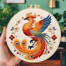 1PC 20*20cm/7.9*7.9in,Mysterious Animals And Gossip Patterns Embroidery Kit, DIY Handmade Embroidery Set For Adult Beginners, Home Gift, Women's Sewing Gift, Including User Manual, Printed Pattern Fabric, Embroidery Frame, Needle And Thread. - Mysterious Animals and Gossip Patterns - View 16