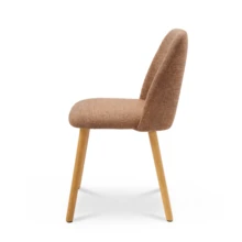 Goeurvant Modern Ergonomic Dining Chair With Curved Backrest - Set Of 2 / Set Of 4 / Set Of 6 - Brown/Chenille - View 11