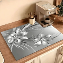 1pc Heat Resistant Cover, Non-Slip Scratch Resistant Surface, Easy Clean Polyester Material, For Kitchen, Washing Machine, Dryer, Stove Protector, Home Appliance Accessories, Modern Kitchen Utensils And Non-Slip Texture. - Multicolor - View 4