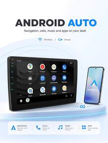 9 Inch Quad-Core Android Car Navigation, 2G+64G Car Navigation, Supports Apple CarPlay And Android Auto Radio Screen, With Mirroring Connection, Bluetooth 5.0, AUX, FM/AM Transmitter, GPS Wireless Carplay, Bluetooth Car Infotainment System - Upgraded Android Car Stereo Navigation System - View 4