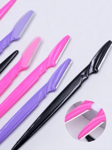 30pcs Light Pink Shaving Set, Eyebrow Trimmer, Exfoliating & Grooming Tools, Body Hair Removal Trimmer, Women's Eyebrow Shaping Set, With Long Handle Blades And Precision Guard, Suitable For Home Or Travel Use - Multicolor - View 3