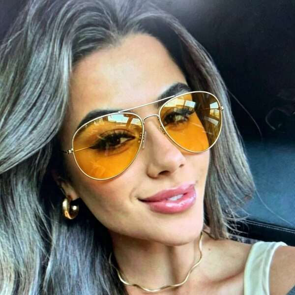 1pc Women's Fashion Oversized Classic Aviator Glasses