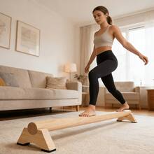 Versatile 40 Inch Beech Wood Balance Beam For Home Use - Enhance Balance, Ankle Strengthener Foot Exerciser For Sprained, Physical Therapy Purposes For Plantar Fasciitis Relief - 40 Inches - View 4