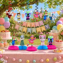 Roblox 11pcs Girls Cartoon Cake Decorations Set, Multicolor Honeycomb Shaped Cake Decor For Family Gathering, Birthday Party, Games, Gifts, Wedding Cake, Graduation Party, Banquet, Honeycomb Decor - Roblo Girl Combination C - View 4