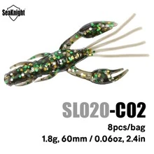 Seaknight Crawfish Soft Bait, Realistic Silicone Crawfish Fishing Lure, Ultra-Flexible Soft Bait With Realistic Appendages And Ribbed Body, Suitable For Bass And Trout Freshwater Fishing, Compatible With Texas Rig, Wacky Rig, Drop Shot Rig - Multicolor - View 6