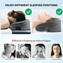 Face Down Pillow For Bed, Massage Headrest Face Pillow For Post-Surgery Recovery Or Beach Tanning, Breathable Design, Face Down Pillow For Massage - Massage Headrest For Bed, Face Down Pillow For Sleeping, Post-Eye Surgery Recovery, Massage Tools - Dark Grey - View 6