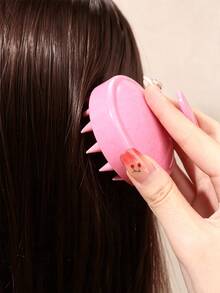 Soft Silicone Scalp Massage Shampoo Brush, Suitable For Dry/Wet Hair (Curly/Straight) And All Hair Types, Bath Head Massage Comb, Can Be Used For Blow-Dry Styling, Shampooing, Hair Care Massage, Portable And Easy To Clean, Simple And Durable, Suitable For Travel And Home Use - Scalp Massager Brush - View 5