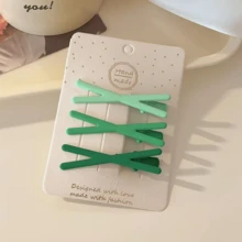 3/21pcs Candy Color Matte Hair Clips, Korean Style Minimalist Small Hair Clips, X-Shaped Hair Clips - Multicolor - View 12