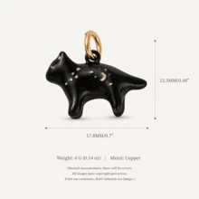 1pc Animal House Pendant, Exquisite Cartoon Style, 14K Gold Plated Copper Material, Suitable For DIY Creative Necklace, Bracelet, Earrings, Bag Chain, Keychain, Waterproof And Sweat-Resistant, Suitable For Daily Casual Wear - Multicolor - View 10