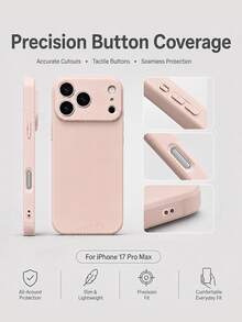 VOUVI Casing Lembut Minimalis Matte Warna Solid Kompatibel Dengan iPhone 17 16 15 14 13 12 11 Pro Max Casing Ponsel Minimalis Serbaguna untuk Penggunaan Sehari-hari Perlindungan Kamera Penuh Anti Jatuh Klasik Tahan Guncangan Casing Pelindung Matte Cocok Untuk Aksesori Ponsel 16 15 14 Plus Air - Berwarna merah muda - View 3